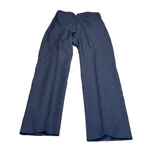 Spartacus Dress Pants Men's 33 Navy Blue 100% Polyester Slash Pockets High-Rise